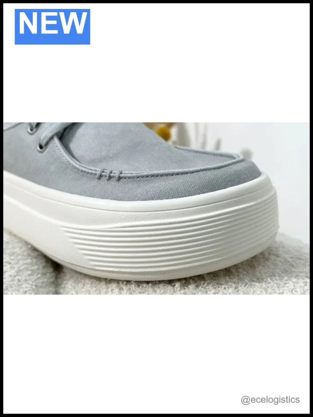 Canvas Platform Loafers Boat Shoes Women's Sneakers with High Density SmartFoam